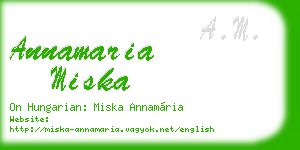 annamaria miska business card
